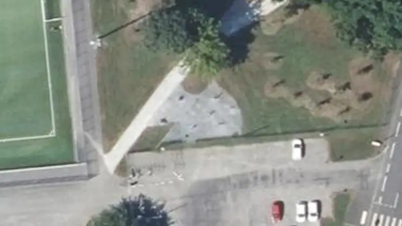 Vue aérienne du spot Gymnase Léo Lagrange