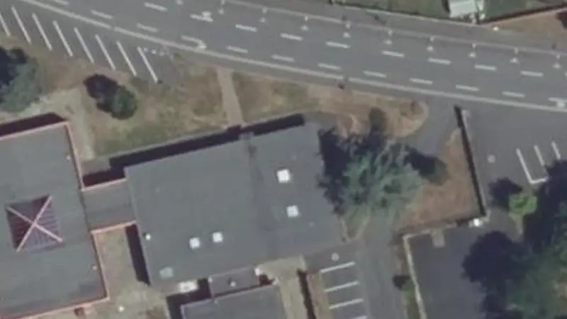 Vue aérienne du spot Salle de Gymnastique