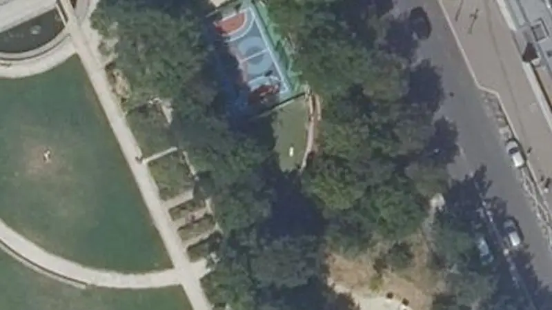 Vue aérienne du spot Jardin Serge Gainsbourg