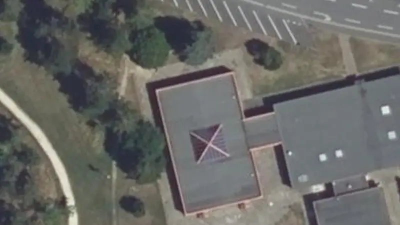 Vue aérienne du spot Salle de Cours Collectif