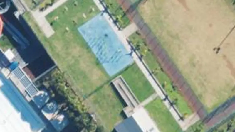 Vue aérienne du spot Complexe Sportif William Hoarau de Trois Mares