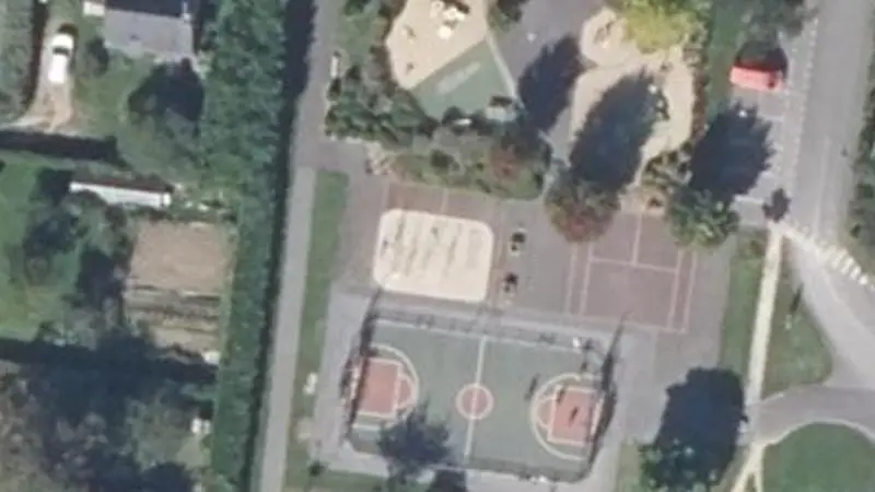 Vue aérienne du spot Salle Omnisports