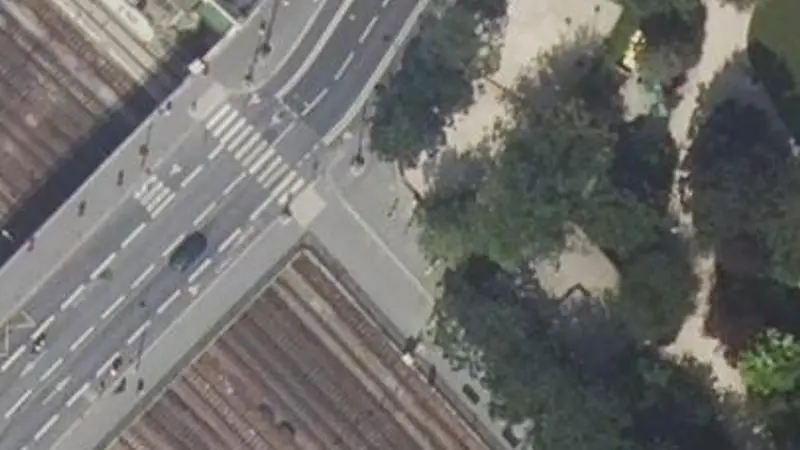 Vue aérienne du spot Square des Batignolles